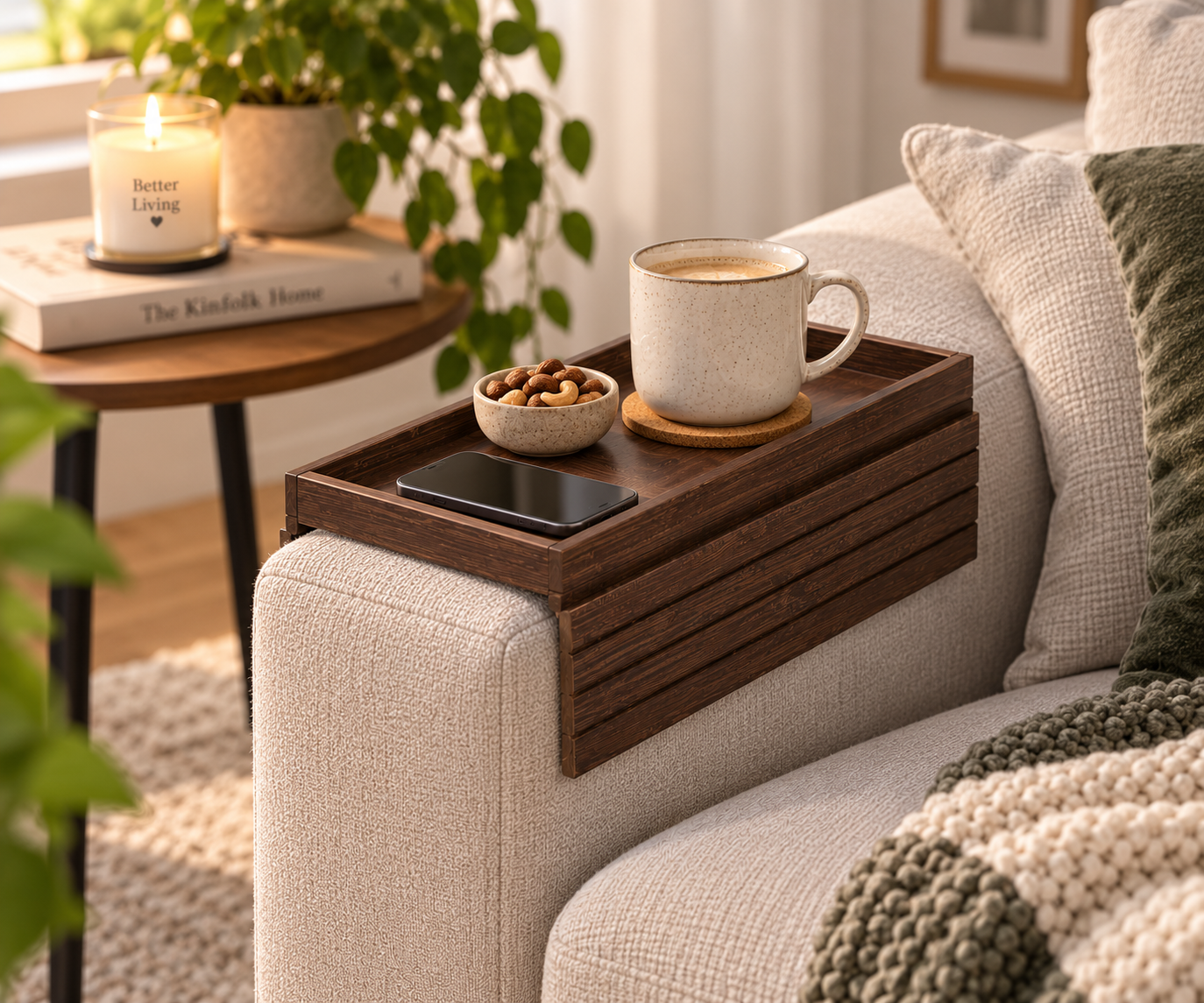 tablett für sofa armlehne
