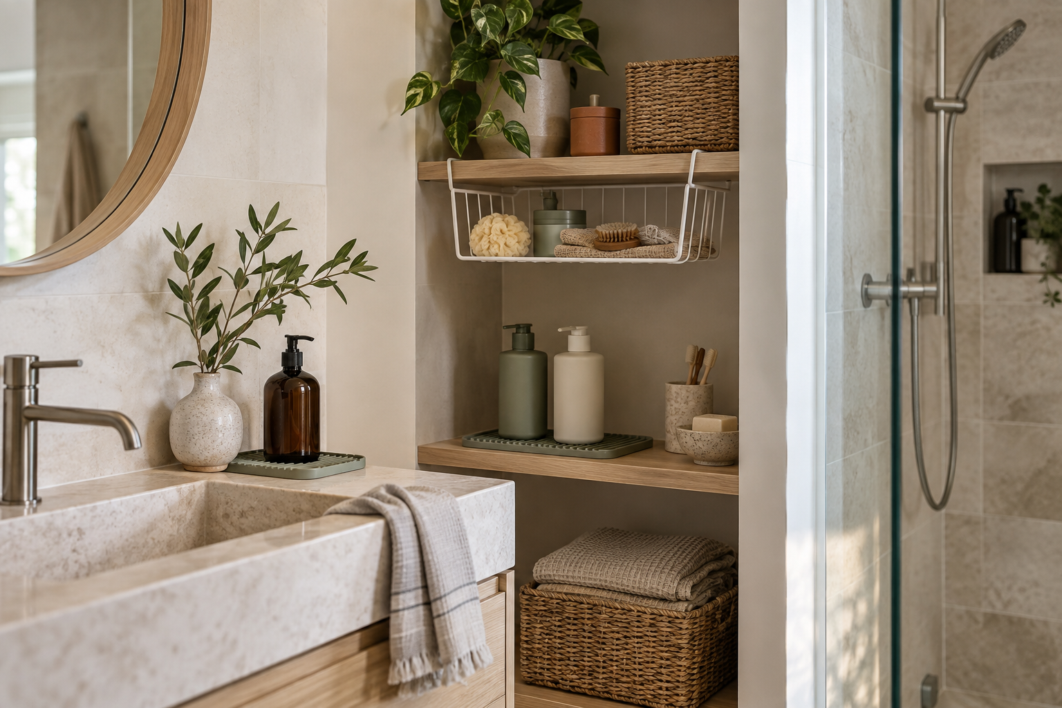 Badezimmer organisieren: 7 Ideen für mehr Stauraum