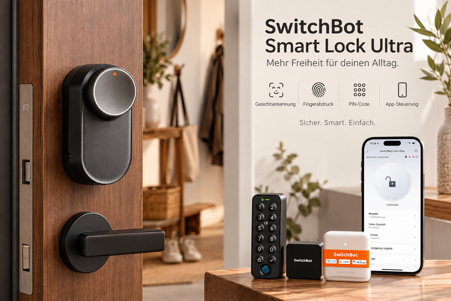 SwitchBot Smart Lock Ultra: Haustür ohne Schlüssel öffnen